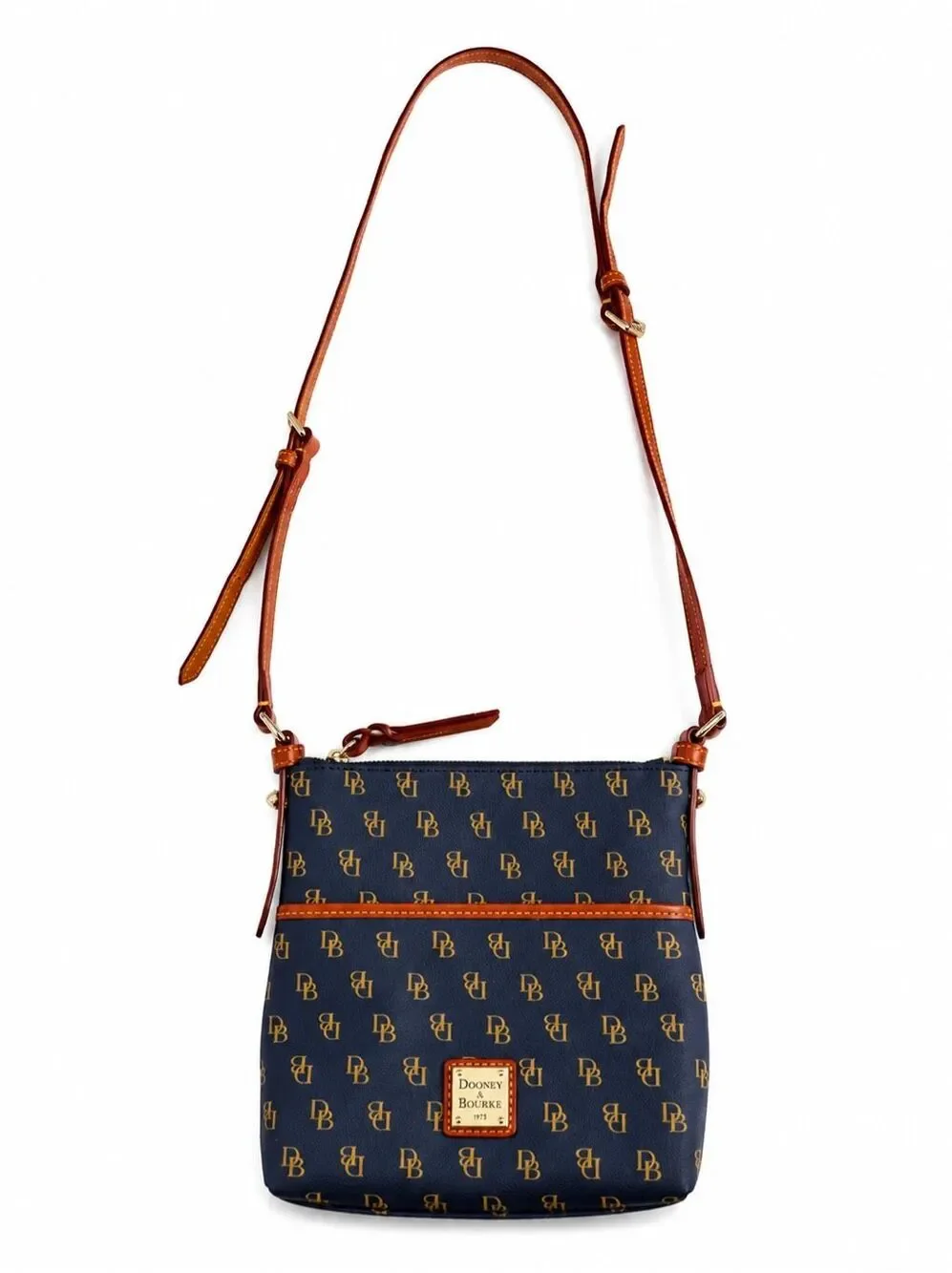 Dooney & Bourke Gretta Navy Blue Letter Carrier Crossbody Purse Handbag